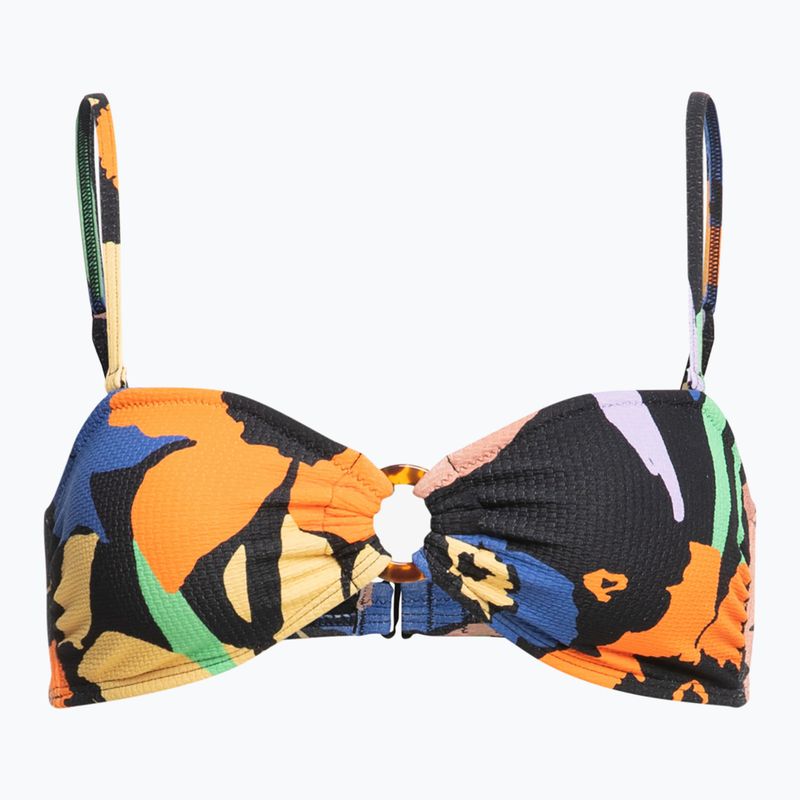 Vrchný diel plaviek ROXY Color Jam Bandeau 2021 anthracite flower jammin 4