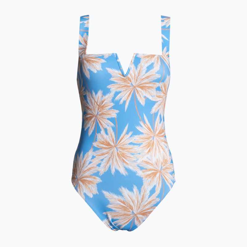 Dámske jednodielne plavky ROXY Love The Coco V D-Cup 2021 azure blue palm island