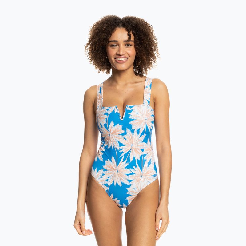 Dámske jednodielne plavky ROXY Love The Coco V D-Cup 2021 azure blue palm island 4
