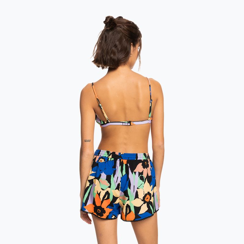 Dámske plavecké šortky ROXY Salty Tan 2021 anthracite flower jammin 3