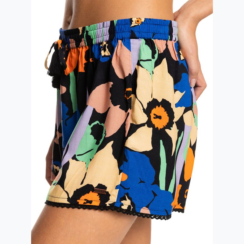 Dámske plavecké šortky ROXY Salty Tan 2021 anthracite flower jammin 6