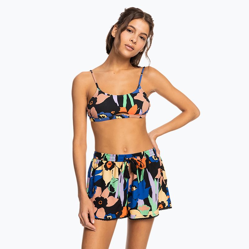 Dámske plavecké šortky ROXY Salty Tan 2021 anthracite flower jammin 2
