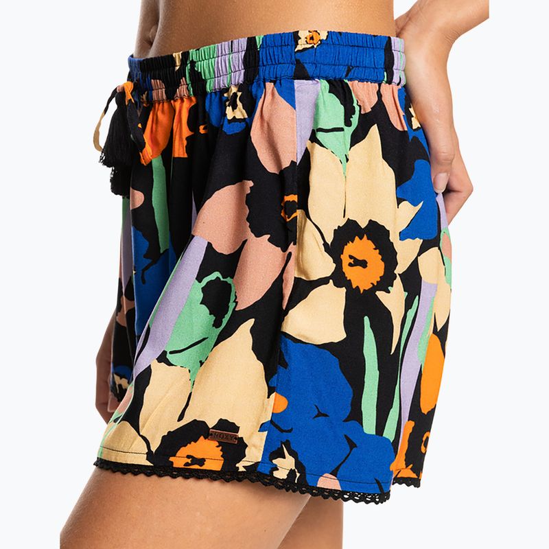 Dámske plavecké šortky ROXY Salty Tan 2021 anthracite flower jammin 4