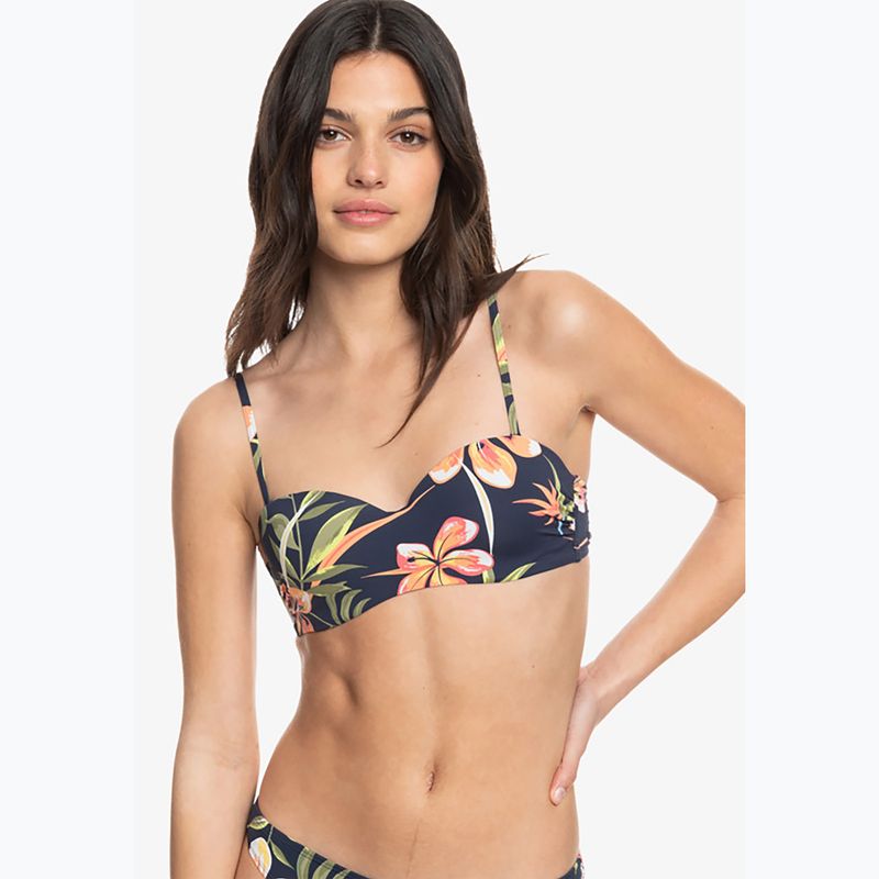 Vrchný diel plaviek ROXY Into The Sun Mold Bandeau 2021 mood indigo tropical depht 7
