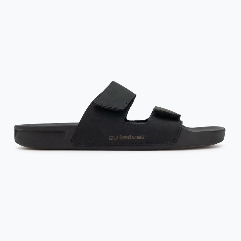 Pánske šľapky Quiksilver Rivi Leather Double Adjust black 1 2