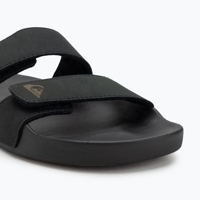 Pánske šľapky Quiksilver Rivi Leather Double Adjust black 1 7