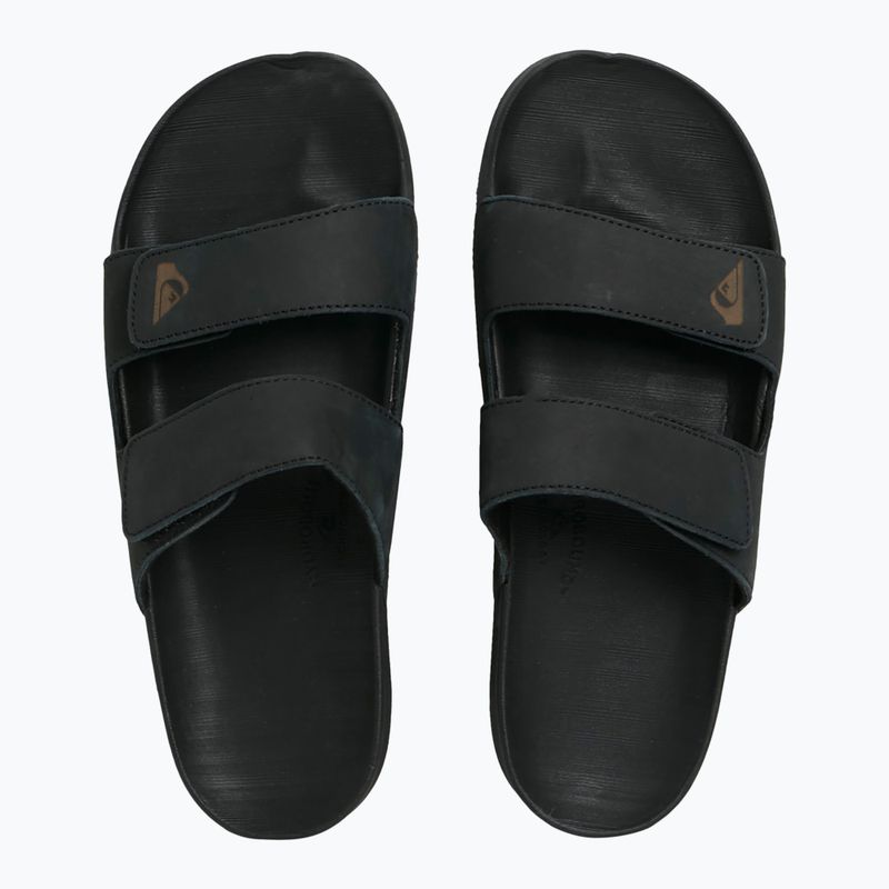 Pánske šľapky Quiksilver Rivi Leather Double Adjust black 1 2