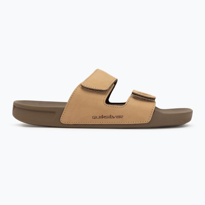 Pánske šľapky Quiksilver Rivi Leather Double Adjust tan 1 2