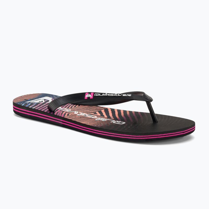 Quiksilver pánske žabky Molokai Wordblock black and pink AQYL101287