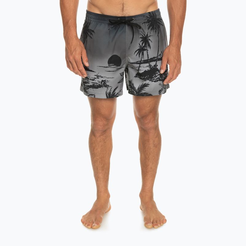 Pánske plavecké šortky Quiksilver Everyday Paradise Volley 15" sivé EQYJV03999-KVJ6 2