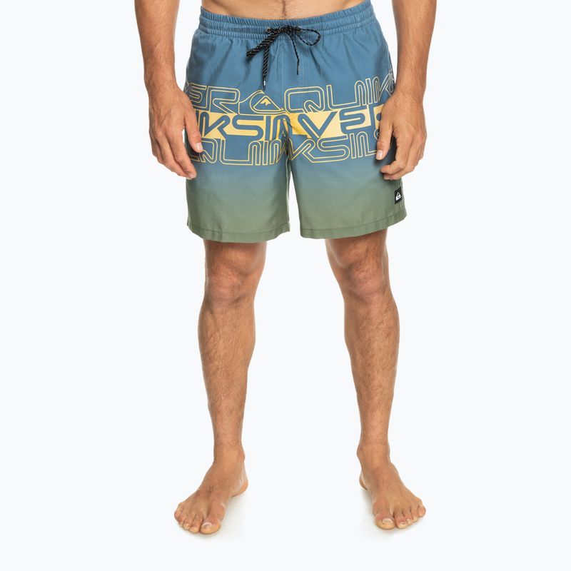 Pánske plavecké šortky Quiksilver Everyday Wordblock Volley 17" modré EQYJV04005-BYG6 2