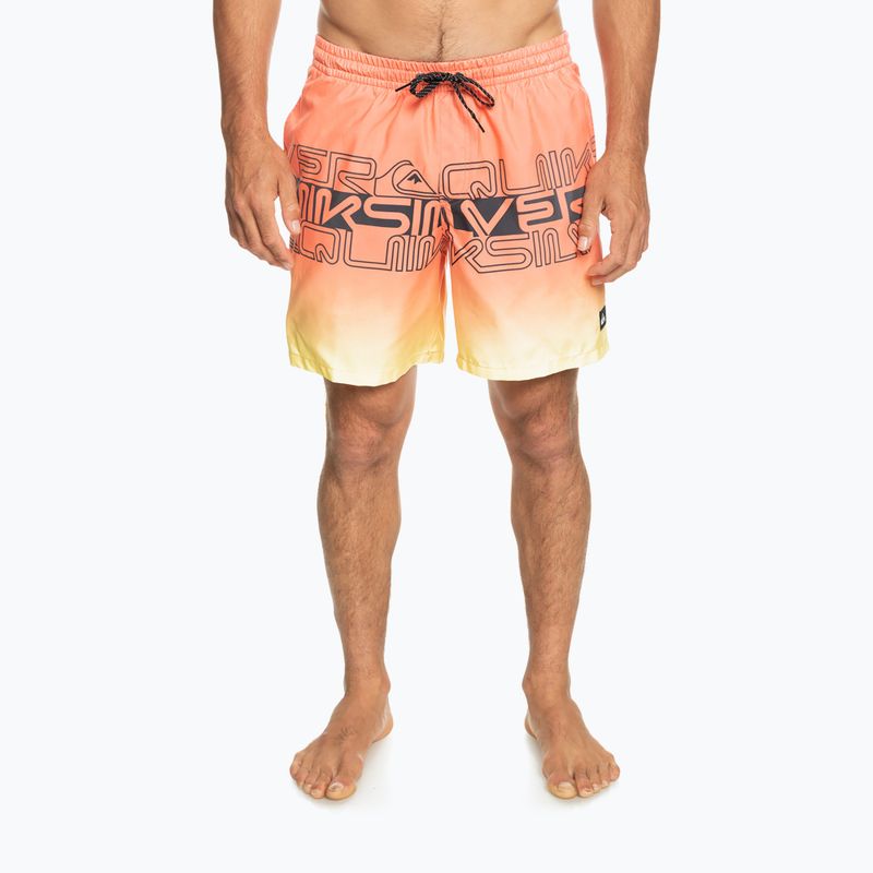 Pánske plavecké šortky Quiksilver Everyday Wordblock Volley 17" oranžové EQYJV04005-MHV6 2