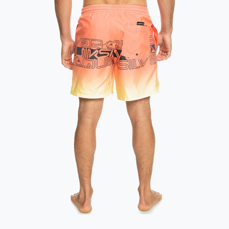 Pánske plavecké šortky Quiksilver Everyday Wordblock Volley 17" oranžové EQYJV04005-MHV6 3