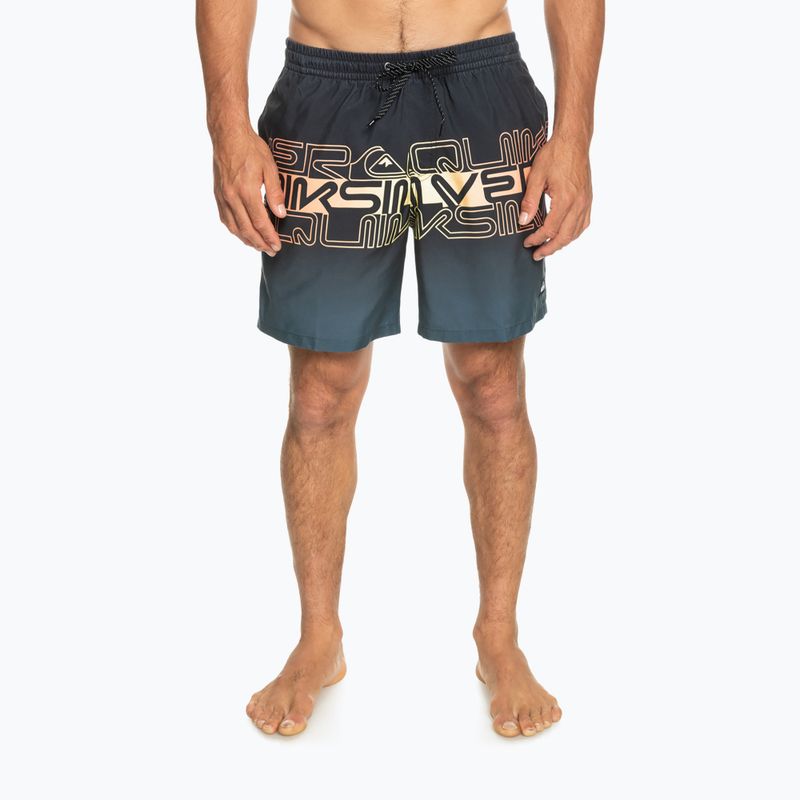 Quiksilver Pánske plavecké šortky Everyday Wordblock Volley 17" Graphite EQYJV04005-KVJ6 2