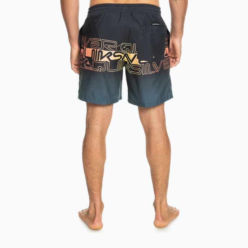 Quiksilver Pánske plavecké šortky Everyday Wordblock Volley 17" Graphite EQYJV04005-KVJ6 3