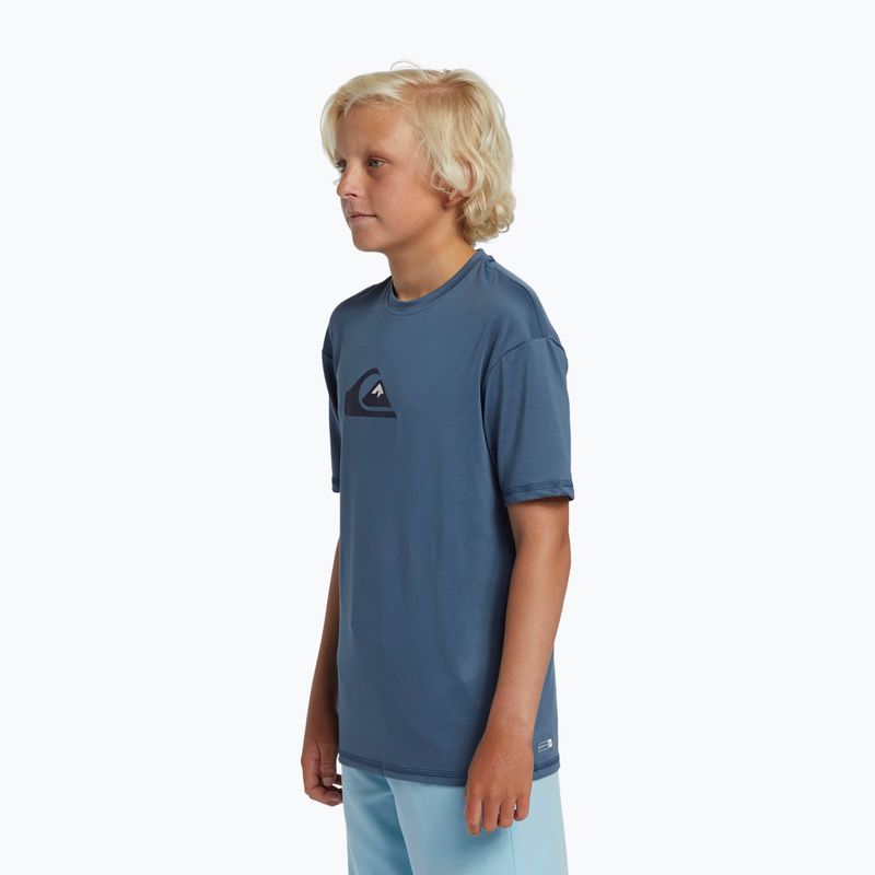 Detské plavecké tričko Quiksilver Solid Streak SS Y bearing sea 4