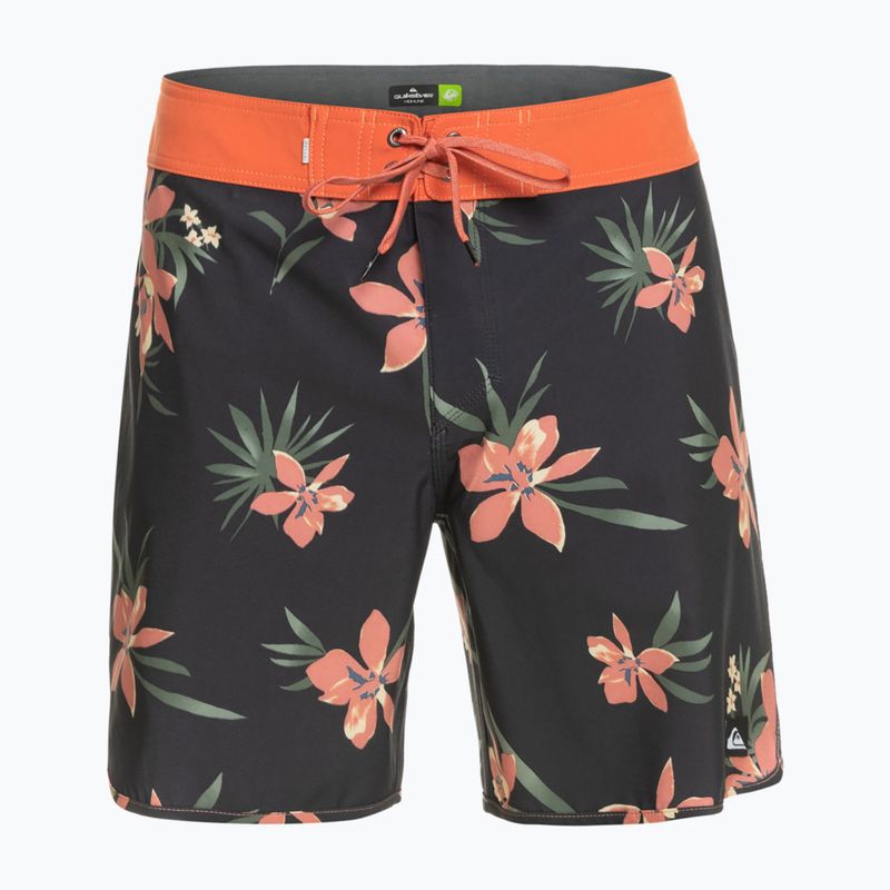 Quiksilver pánske plavecké šortky Surfsilk Scallop 18" graphite EQYBS04770-KTA6