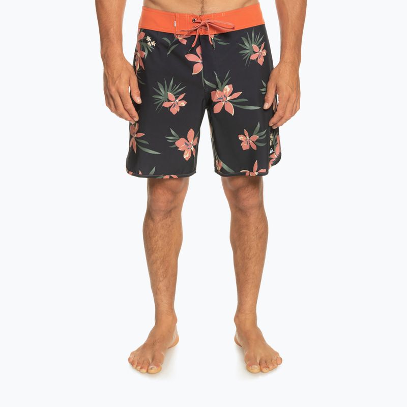 Quiksilver pánske plavecké šortky Surfsilk Scallop 18" graphite EQYBS04770-KTA6 2