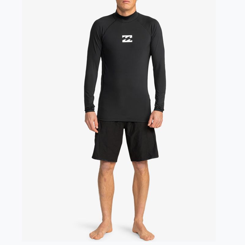 Pánske plavecké tričko Billabong Waves All Day s dlhým rukávom čierne 2
