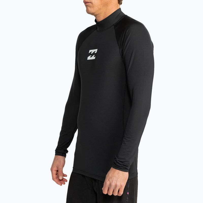 Pánske plavecké tričko Billabong Waves All Day s dlhým rukávom čierne 3