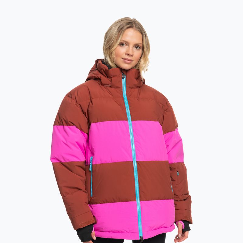 Dámska snowboardová bunda ROXY X Rowley Block Puffer burnt henna