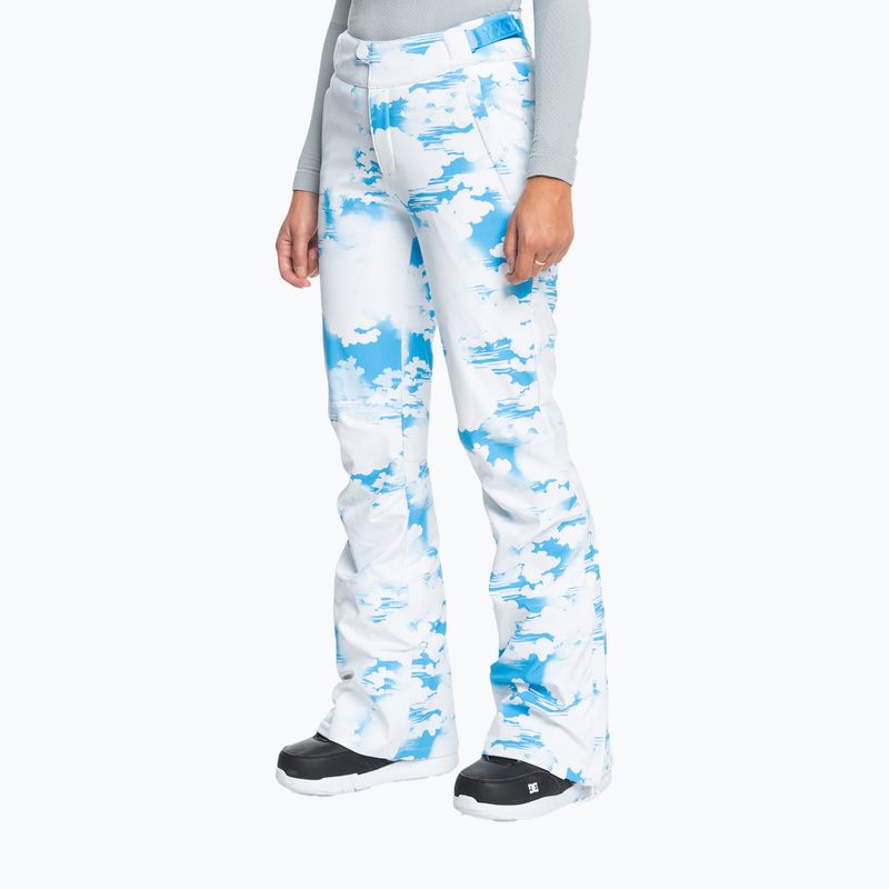 Dámske snowboardové nohavice ROXY Chloe Kim azure blue clouds 2