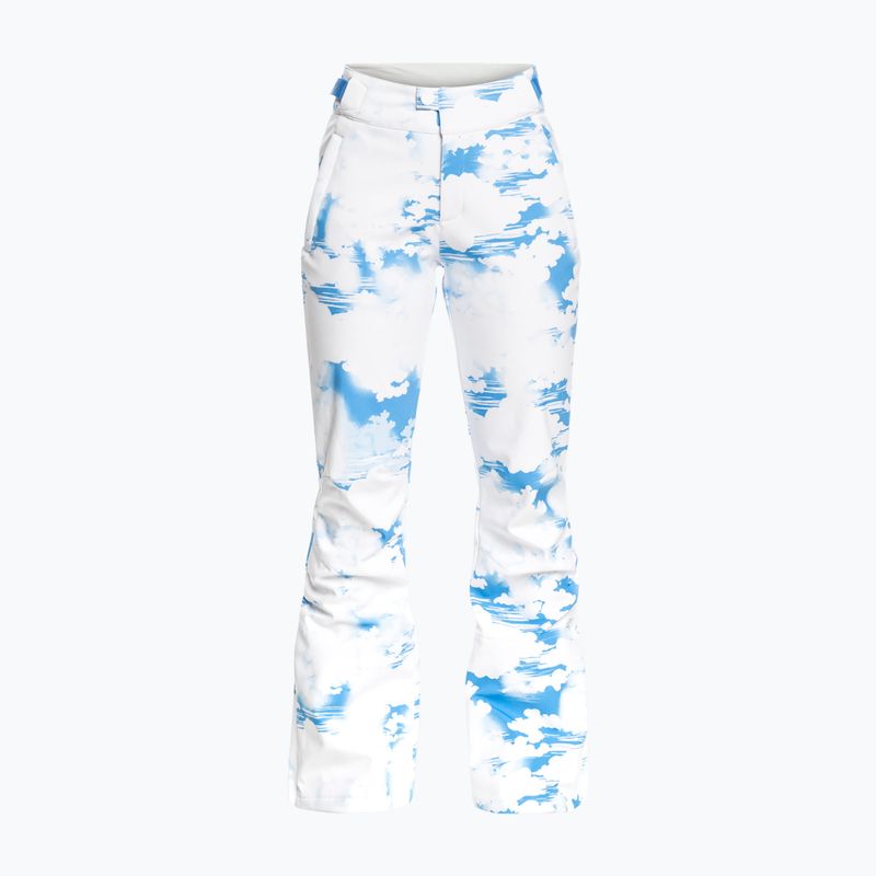 Dámske snowboardové nohavice ROXY Chloe Kim azure blue clouds 6