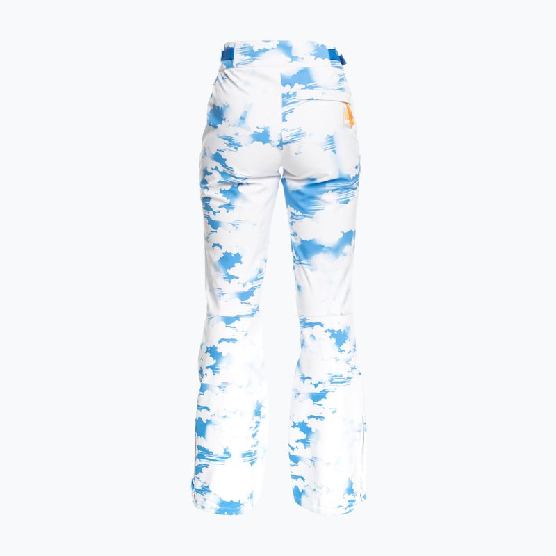 Dámske snowboardové nohavice ROXY Chloe Kim azure blue clouds 7