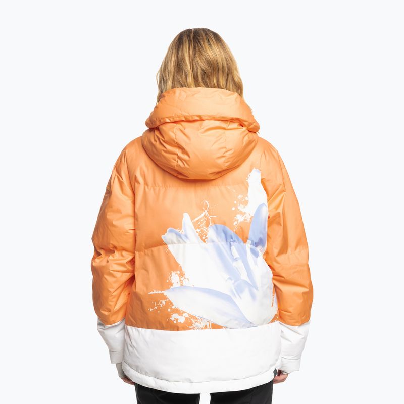 Dámska snowboardová bunda ROXY Chloe Kim Puffy mock orange 2