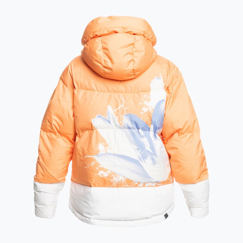 Dámska snowboardová bunda ROXY Chloe Kim Puffy mock orange 5