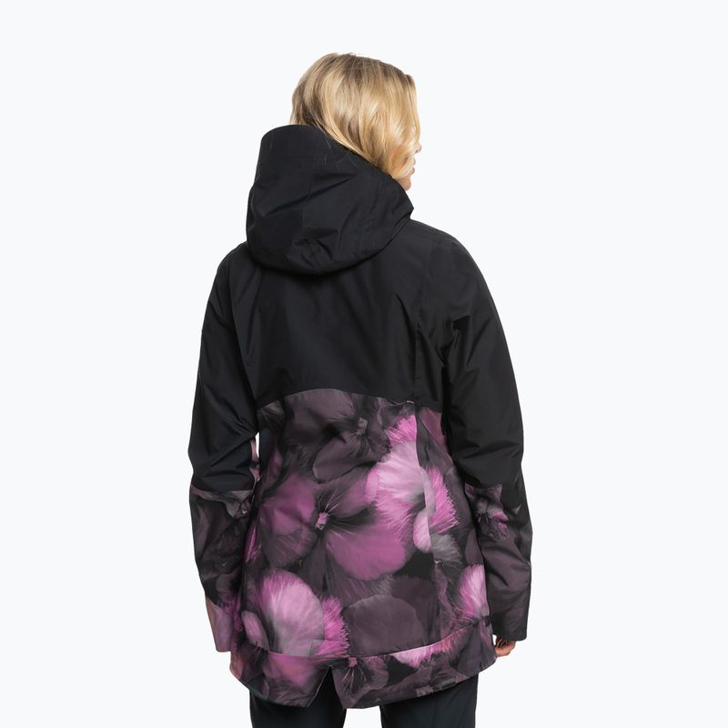 Dámska snowboardová bunda ROXY Gore-Tex Glade Printed true black pansy pansy 2
