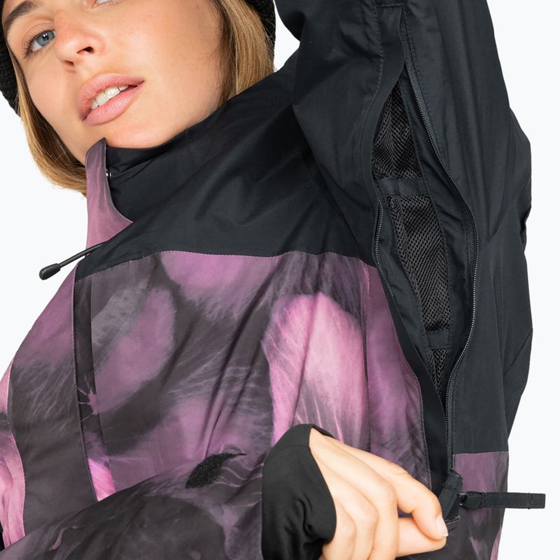 Dámska snowboardová bunda ROXY Gore-Tex Glade Printed true black pansy pansy 3