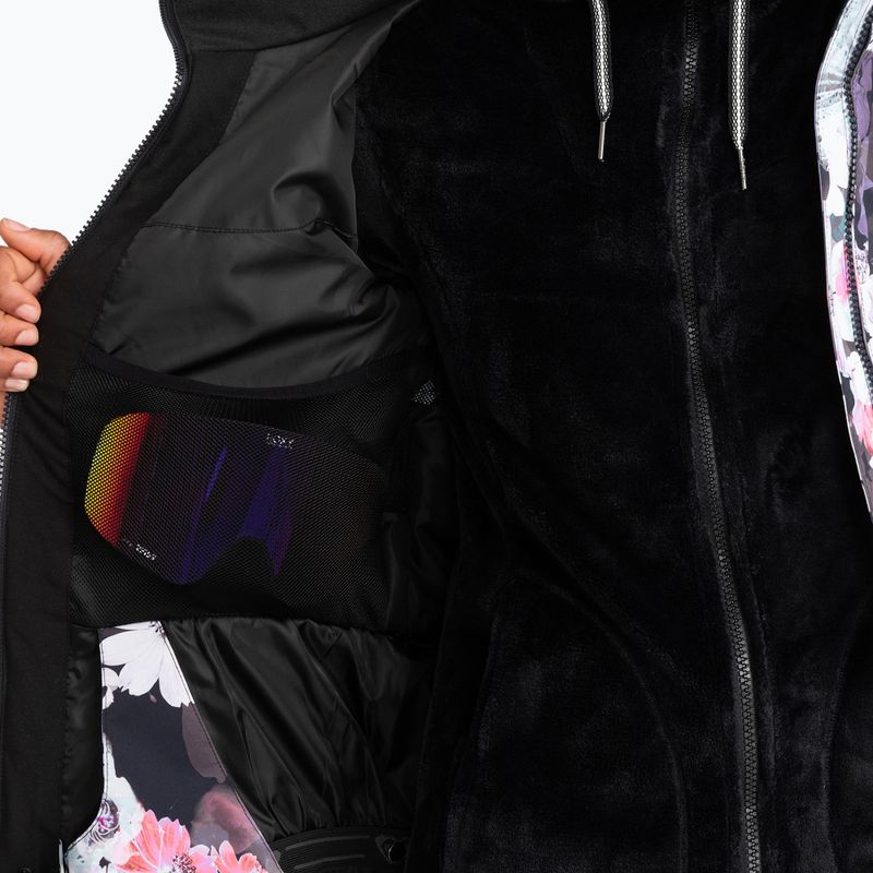 Dámska snowboardová bunda ROXY Jet Ski true black blurry flower 6