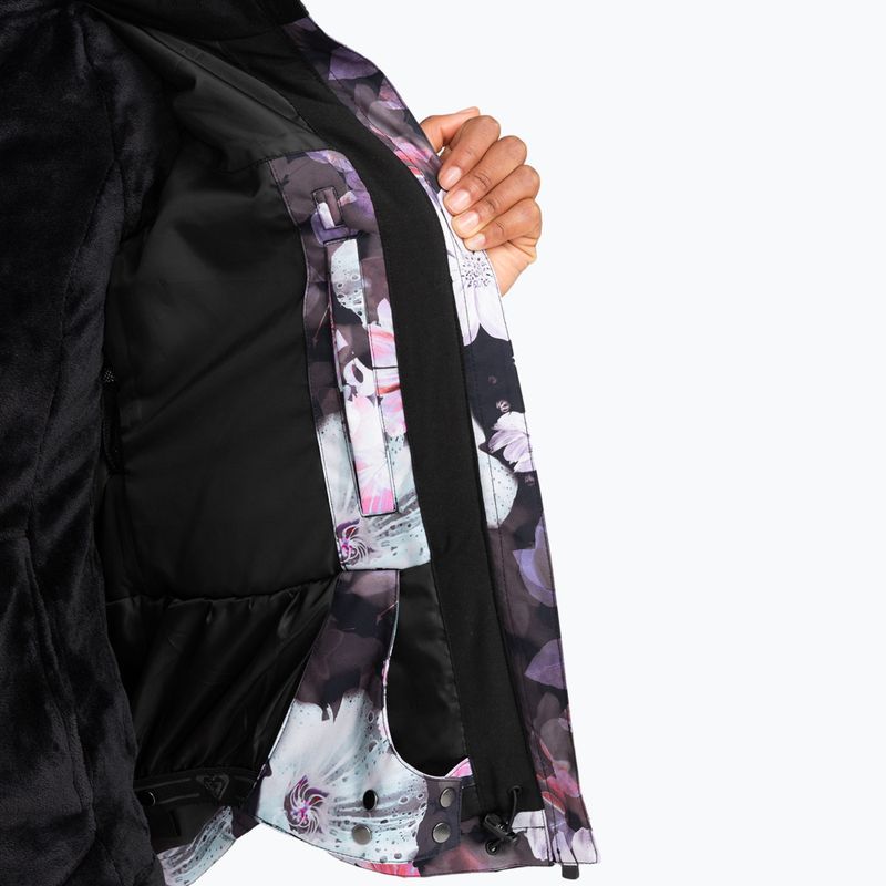 Dámska snowboardová bunda ROXY Jet Ski true black blurry flower 7