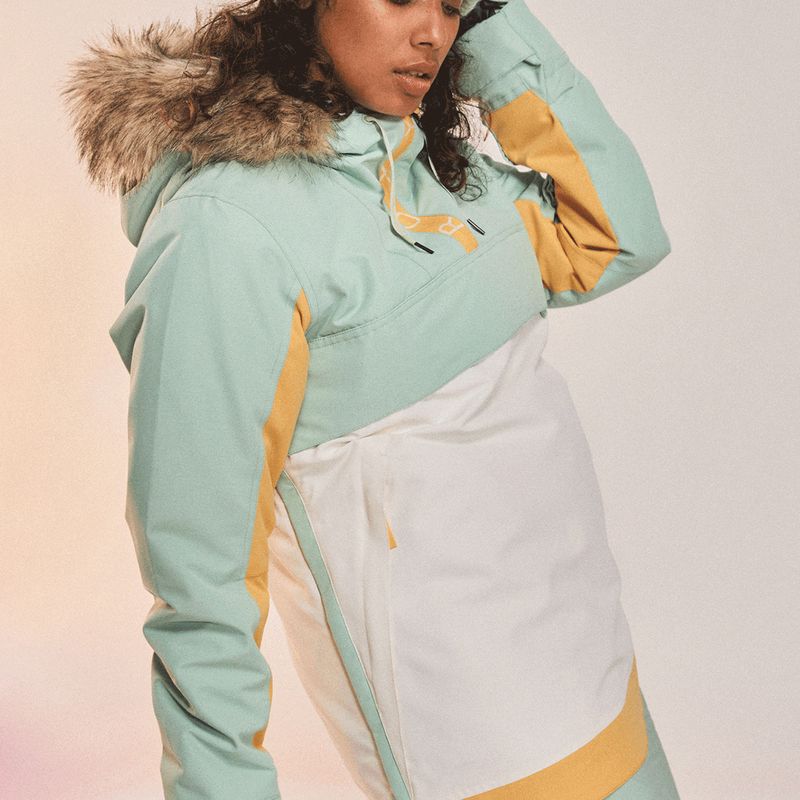 Dámska snowboardová bunda ROXY Shelter cameo green 15