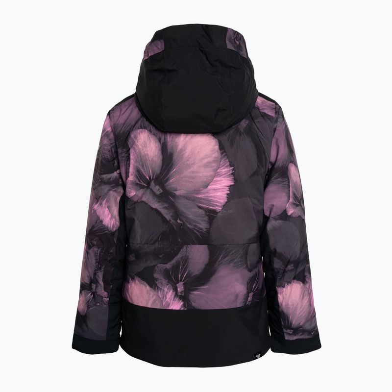 Detská snowboardová bunda ROXY Silverwinter Girl true black pansy pansy 4