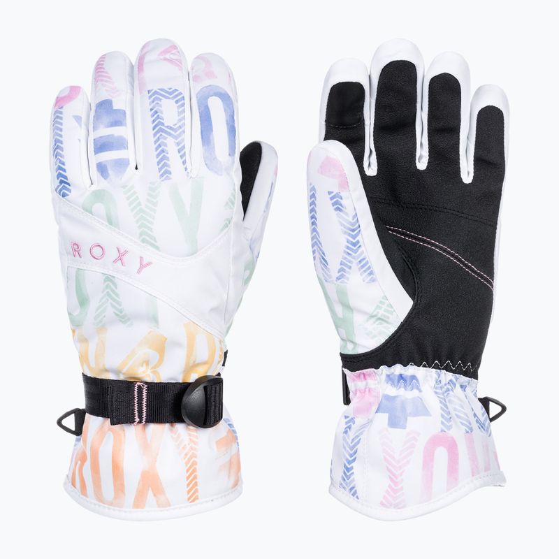 Dámske snowboardové rukavice ROXY Jetty black bright white sapin 5