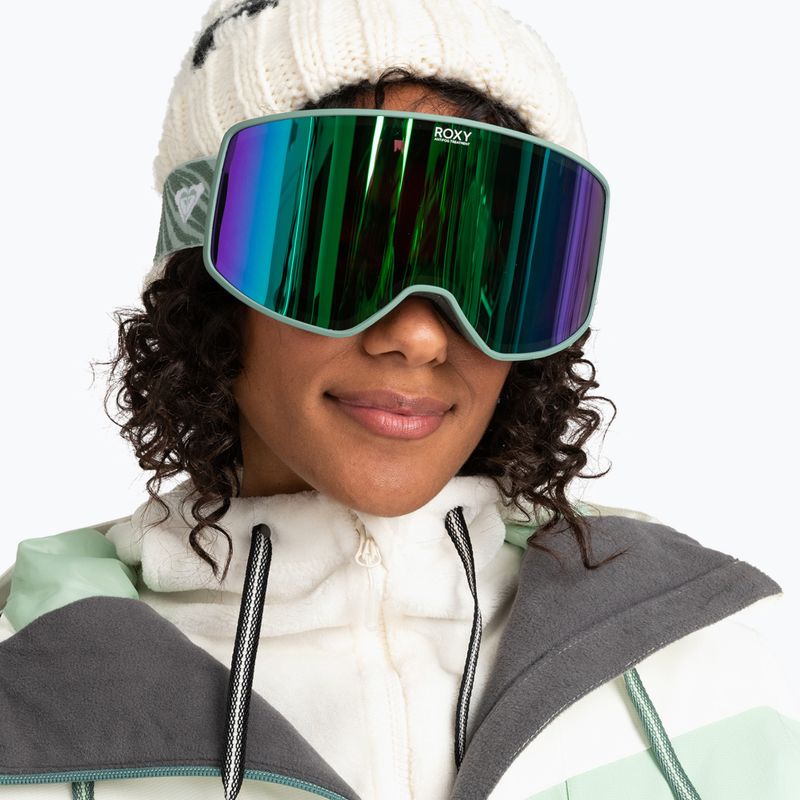 Dámske snowboardové okuliare ROXY Storm dark forest/green ml 5