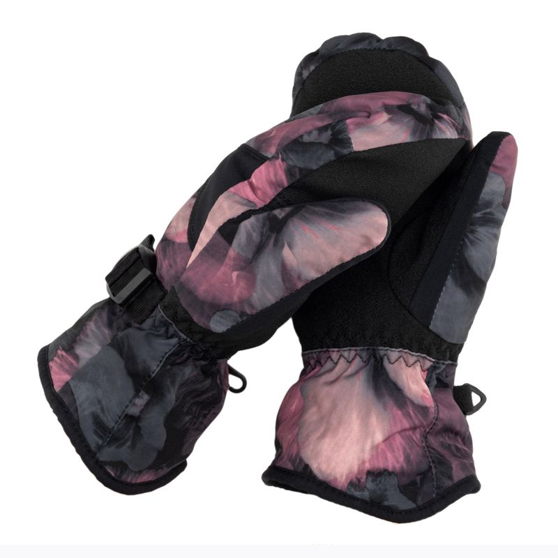 Detské snowboardové rukavice ROXY Jetty Mitt Girl true black pansy rg