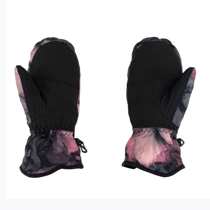 Detské snowboardové rukavice ROXY Jetty Mitt Girl true black pansy rg 2