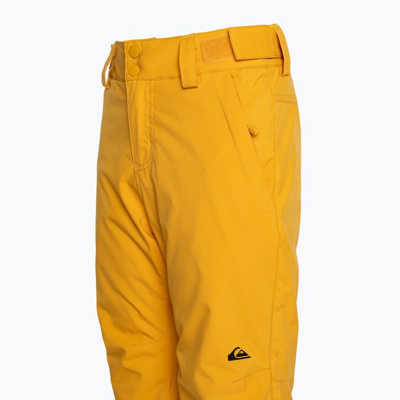 Detské snowboardové nohavice Quiksilver Estate Youth mineral yellow 7