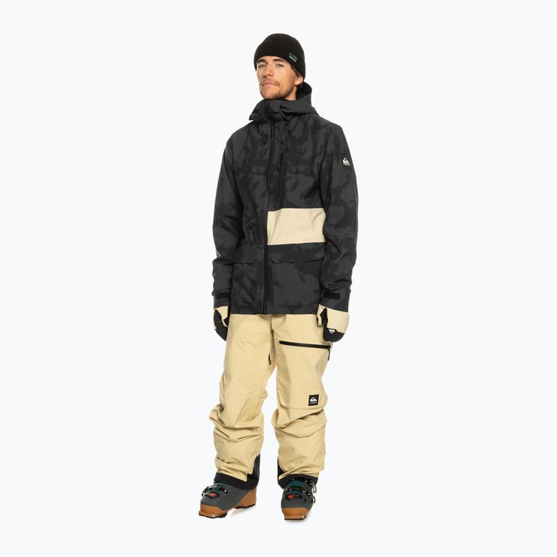 Quiksilver pánska snowboardová bunda S Carlson Stretch Quest tie dye true black 8