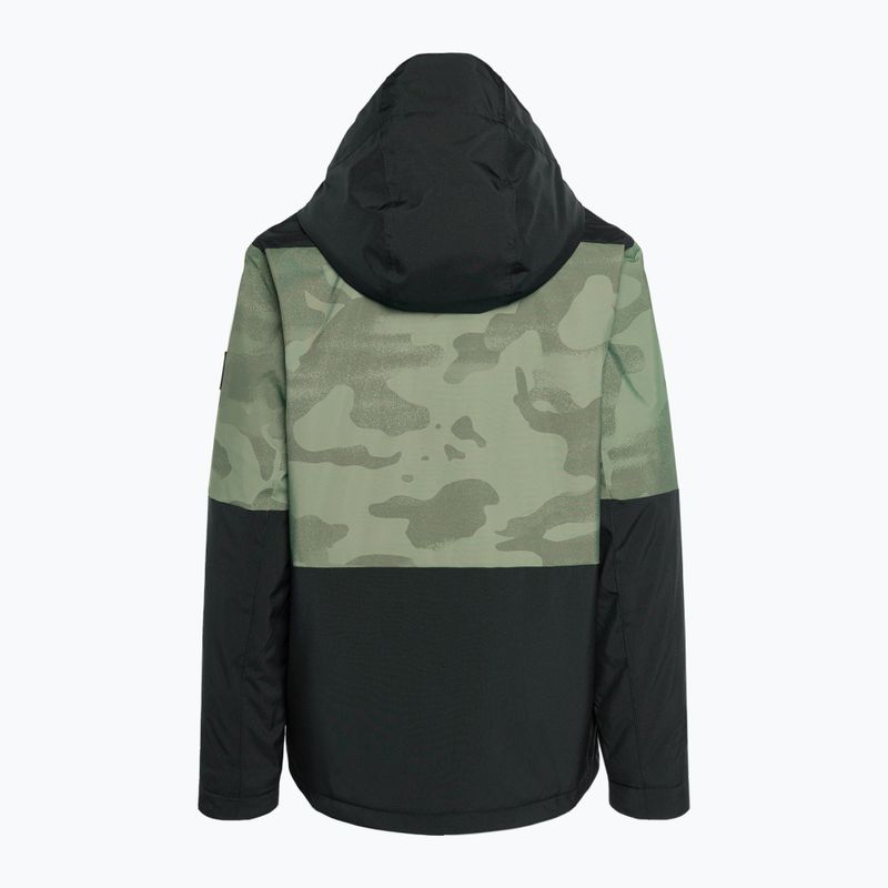 Quiksilver Mission Printed Block Detská snowboardová bunda v štýle spray camo s vavrínovým vencom 2