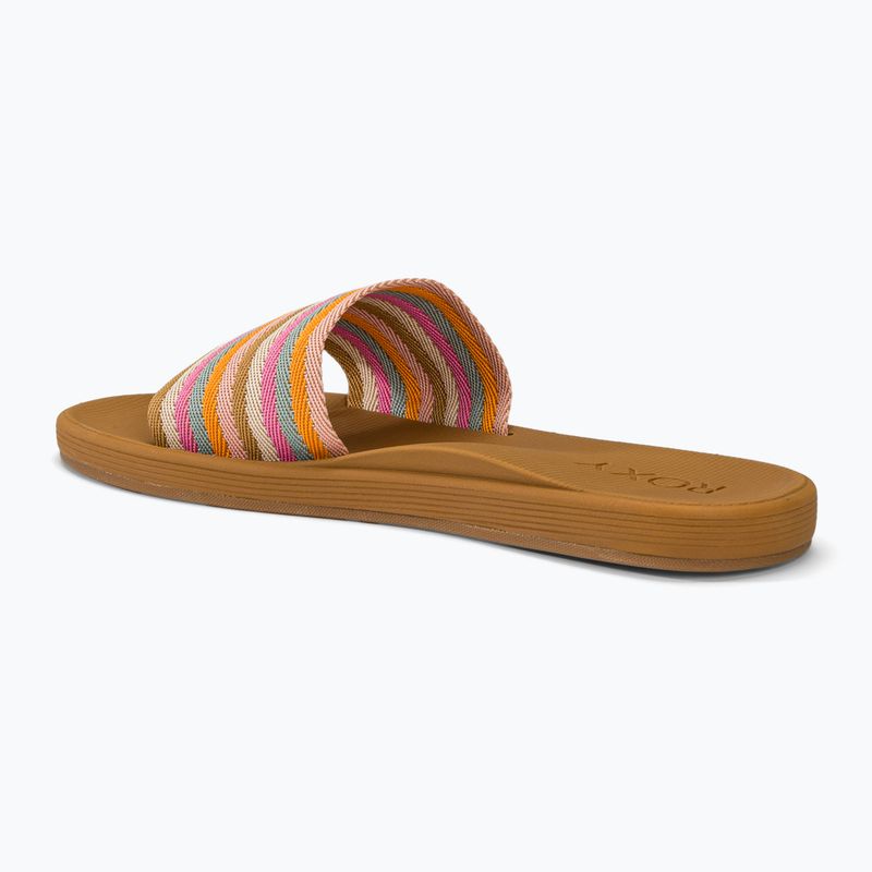 Dámske šľapky ROXY Beachie Breeze tan/crazy pink 3