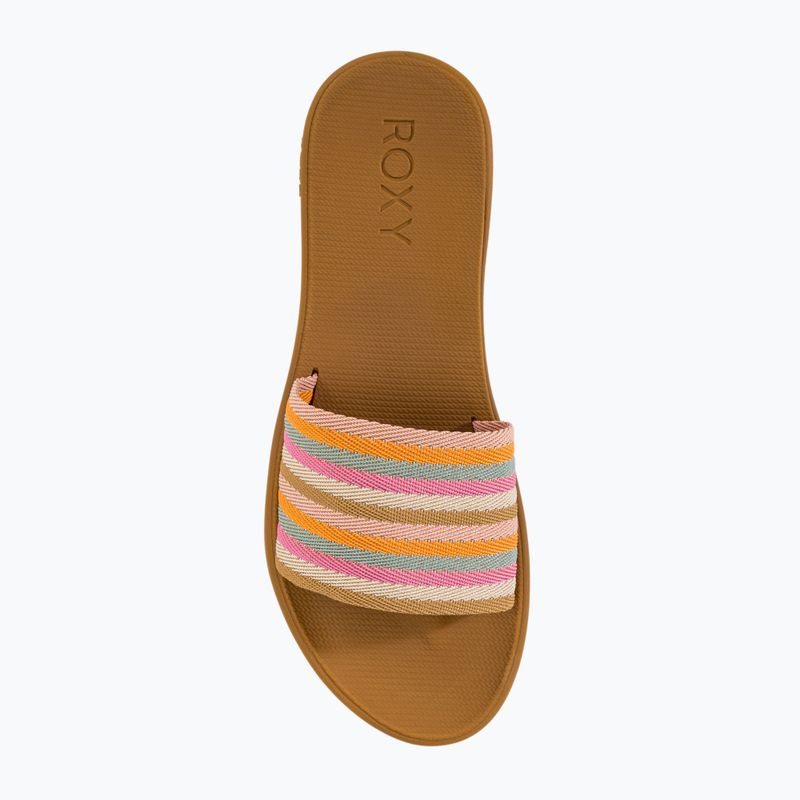 Dámske šľapky ROXY Beachie Breeze tan/crazy pink 5