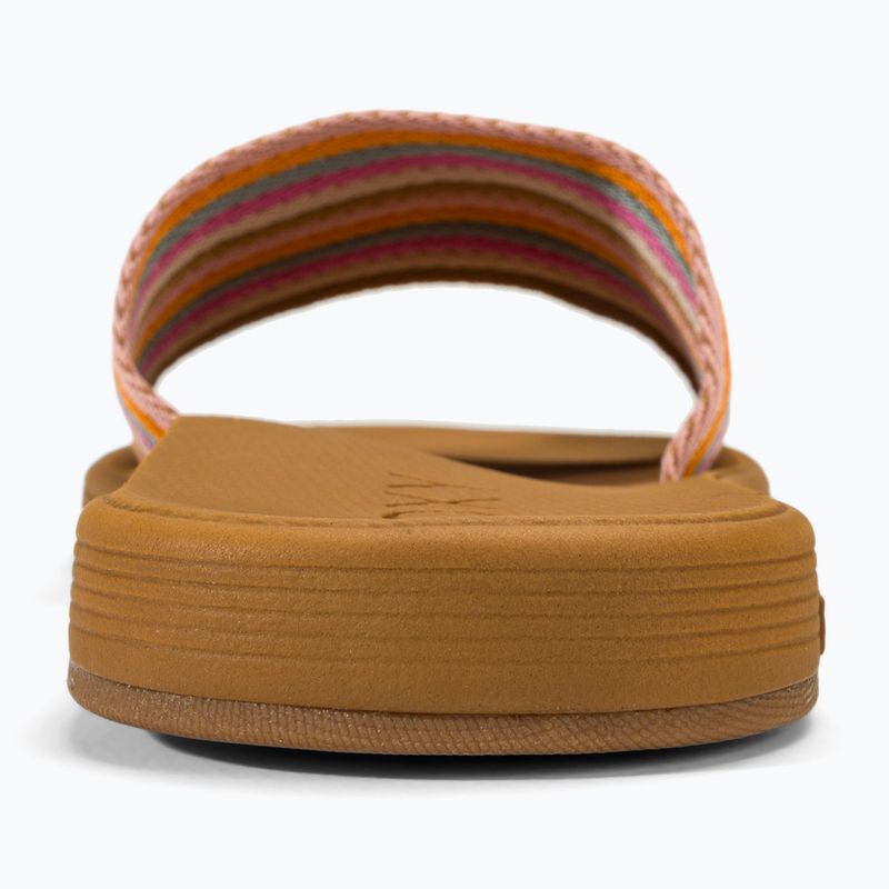Dámske šľapky ROXY Beachie Breeze tan/crazy pink 6