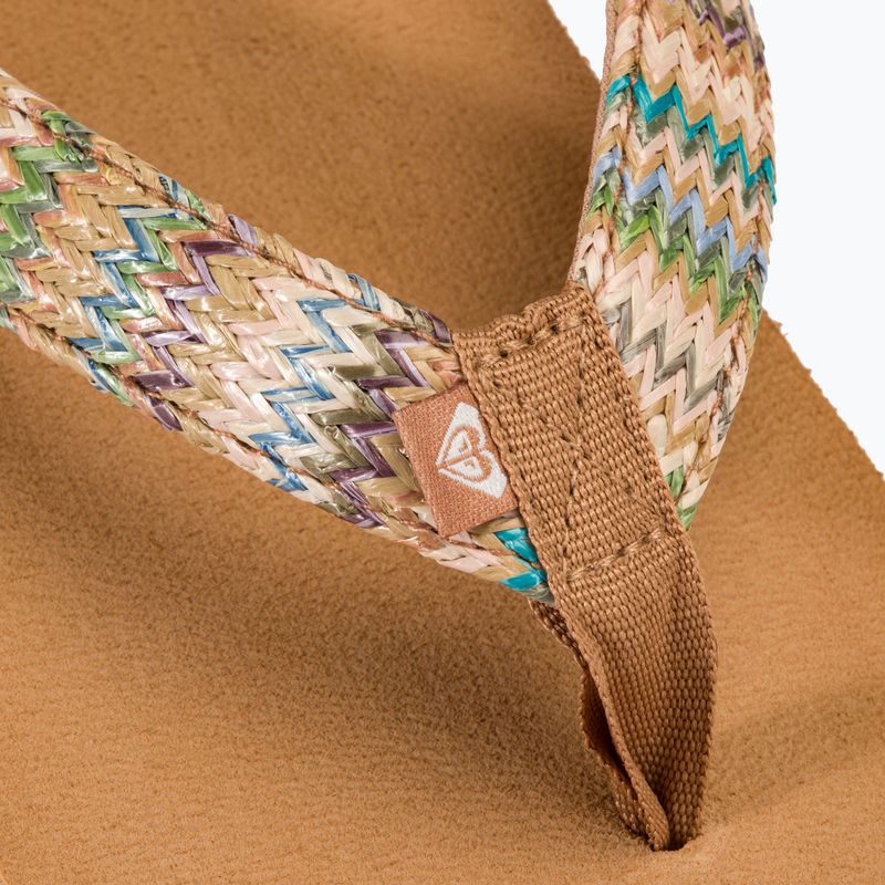 Dámske žabky ROXY Porto Raffia II multi/olive 8