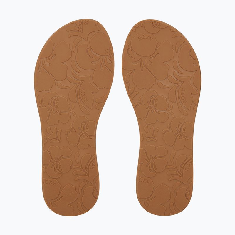 Dámske žabky ROXY Porto Motif tan 10