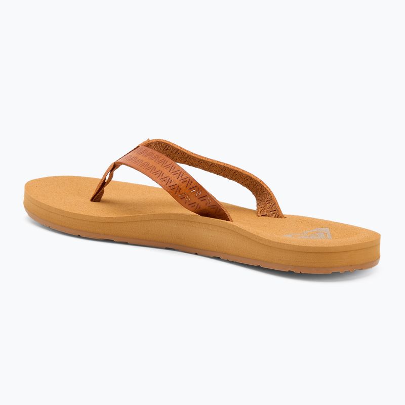 Dámske žabky ROXY Porto Motif tan 3