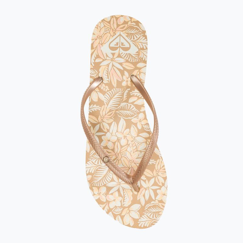 Dámske žabky ROXY Bermuda Print peach cream 5